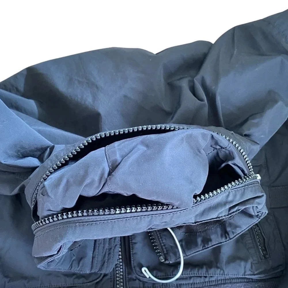 Polo by Ralph Lauren Vintage Fleece LinedHooded Windbreaker Black Jacket - Picture 3 of 8
